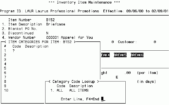 setting up the inventory25